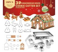 18 pezzi Formine per Biscotti Natalizi 3D Set Tagliabiscotti Natalizi fai da te