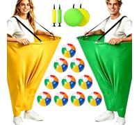 18 Pezzi Granny Pants Yard Game, Giochi da Esterno con 2 Pantaloni Giganti | Divertenti Giochi da Giardino Party Lancio con 10 Palline & 2 Pompe Aria per Adulti Feste Famiglia Spiaggia Natale Carnevali