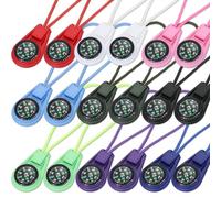 18 Pezzi Mini Bussola di Sopravvivenza Multicolore Bussola Campeggio Bussola Tascabile Mini Bussola sul Cavo per Portachiavi Collana con Bracciale Paracord Cinturino Kit di Sopravvivenza di Emergenza