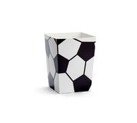 18 PEZZI Scatola portadolci o per popocorn design CALCIO 7x7x12 cm 1BIT