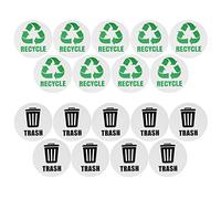18 pezzi/set adesivo autoadesivo impermeabile per riciclo dei rifiuti, per lattine, contenitori per rifiuti