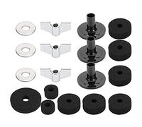 18 Pezzi Set Kit di Feltro di Piatti Neri Kit Non Slip di Piatti Ad Alto Cappello Ad Alto Cappello in Feltro di Piattano di Piatti di Piattaforma e Sono con la Maggior Parte dei Cuscinetti (BLACK)
