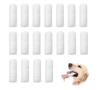 18 Pezzi Spazzolino da dito per denti cane piccola taglia, Pulizia Dentale per i Cani Gatti Spazzolino, Fibra Tessuto Spazzolino per Cani Antitartaro Cane per Alito Cane Fresco (Bianco, Taglia Unica)