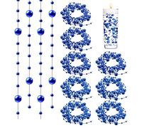 18 Pezzi Stringa di Perle Artificiali per Candele Galleggianti, Fili di Finte Perle per Il Riempimento di Vasi, per Decorazioni per la Casa e per Matrimoni, Accessori per Capelli da Sposa (Blu)