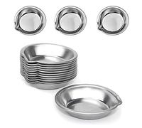 18 Pezzi Tavolozza Colori della Pittura in Acciaio Inossidabile, Rotondo Tavolozza Miscelazione, Tavolozza di Pittura Ad Acquerello, con Bocca, per Dipingere a Casa, a Scuola, All'aperto