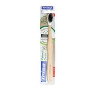 18 pezzi Trisa Natural Clean Soft. TRISA Natural Clean Spazzolino da denti in legno. Lo spazzolino da denti in legno di faggio svizzero sostenibile. Setole e testa in biocplastica rinnovabile.