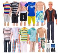 18 pezzi vestiti e accessori per ragazzi bambole 6 abbigliamento casual abbigliamento 2 costumi da bagno 4 paia di scarpe per 12 pollici ragazzi bambole