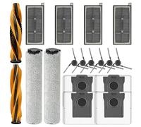 (18 Pezzi) Z60 Ultra Roller Complete Ricambi per Mova Z60 Ultra Roller Standalone, 2 Spazzole a Rullo, 2 Mop a Rullo, 4 Filtri HEPA, 4 Sacchetti per la Polvere, 6 Spazzole Laterali