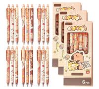 18 Pieces Capibara Penne Cancellabili Per Scuola Elementare, Biro Cancellabili Capybara Pens Penna Cancellabile 0.5mm Blue Fine Point Pens Cute Penne Capibara Pen for Students and Office Workers
