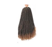 18 pollici 1 confezione di capelli all'uncinetto ondulati for donne nere, trecce, capelli lunghi, sintetici bohémien, extension for le donne Hair Extensions(1b 27 Color)