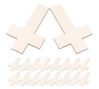 18 Pollici Croci Decorative in Plastico Beige, Set da 18 | Forma a Croce, Facili da Appendere e Portatili, per Decorazione Casa e Matrimonio, Stile Artistico