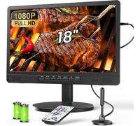 18 pollici TV portatile con antenna, Mini TV LCD con sintonizzatore DVB/T2, 12V