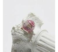 18 pz 12mm bagliore nel buio perline di vetro di murano rotonde luminose rose che scorrono branelli allentati di fascino del fiore per la creazione di gioielli fai da te-G
