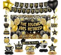 18 pz Happy Retirement Party Sfondo Decorazioni Banner Pensione per Festa Grande Sfondo per La Leggenda Ha Rifornimenti In Pensione