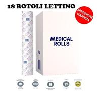 18 ROTOLI CARTA LETTINO 60CM LENZUOLINO MEDICO 2 VELI ESTETISTA ROTOLO CERA