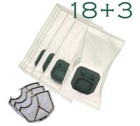 18 Sacchetti Aspirapolvere Adatti A Per Vorwerk Folletto 140,150 Incl. 3
