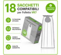 18 Sacchetti per Aspirapolvere Folletto VK7 vk 7 Ricambi Vorwerk compatibili