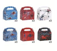 18 Scatole Regalo per Bomboniere, con Stampa di Ragni dei Animati e Design a Sorpresa, Dotate di Manici Superiori. Ideali per Battesimi, Matrimoni, Compleanni e Confezioni per Piccole Imprese