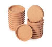 18 Sottobicchieri nel Sughero Bulk Portabicchieri Rotondi da 4 Pollici un Prova di Perdite per Bevande Sottobicchiere Assorbente Riutilizzabile