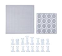18 stampi in silicone a scacchi in resina epossidica classica a scacchiera in cristallo per creare stampi in resina scacchiera