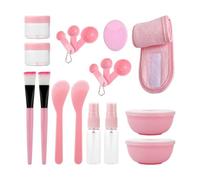 18 Strumenti Per Maschera Facciale, 1 Spazzola Per Il Viso In Silicone E 1 Elastico Per Capelli, Strumenti Per La Cura Del Viso, Accessori Di Bellezza