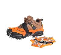 18 Teeth Ice Gripper Spike For Shoes Anti-Slip Anti-Skid Non-slip Shoe Covers Snow Ice Crampons Cleats Grips Climbing Shoe Boots(Orange size 44-47)