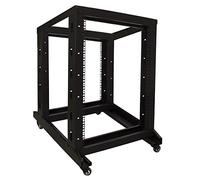 18 U - Armadio rack da 19 pollici su ruote, smontato, 600 x 800 x 1000 mm, colore: Nero