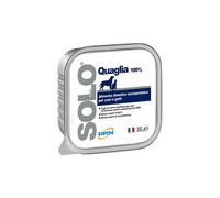 18 vaschette SOLO drn quaglia 300gr monoproteico per cani e gatti scad 30-08-25