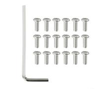 18 viti in acciaio per copertura inferiore scooter elettrico, 10 x 4 mm, con chiave, compatibili con kit hardware di ricambio per Ninebot Max G30, finitura argento