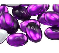 18 X 13 mm Viola Ametista Lite.nat02l acrilico, Cabochon, ovale, posteriore piana, di alta qualità Pro Grade, 25 pezzi
