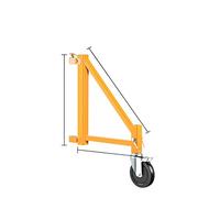 18 X 18 Inch Alloy Steel Scaffold Outrigger 4Pcs Screw Type Scaffold Accessories With/without Wheels For House Renovation Attrezzi da giardino(B)