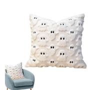 18 x 18 Throw Pillow Covers | Halloween Ghost Cushion Cover | Decorative Pillowcase Soft for Bedroom Apartment Dorm Room Couch Divano Chair Garden Patio Porch House Decor