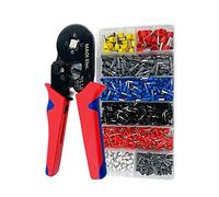 180. 0PCS. Terminale del cavo del kit di strumenti di crimpatura del ferrulo HSC8 6-4A. Pinza a crimpatura Terminale a fili a crimpatura Mini Crimping Tool Stripper Per il fai da te e la riparazione d