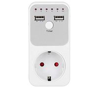 180~260V 13A USB Timer digitale programmabile Presa 24 ore Plug-in Timer meccanico Timer intelligente Presa interruttore per acquario con messa a terra Accessorio per lampada Fan Grow Light(1#)