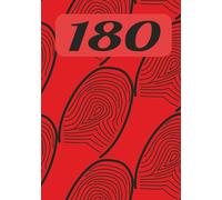 180: A notebook with blank counted pages from page 1 to page 180, hardback , 7"x10" size.