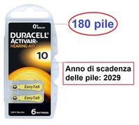 180 batterie DURACELL ACTIVAIR 10 PR70 protesi acustiche apparecchi acustici