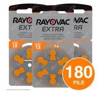 180 Batterie PILE RAYOVAC Extra 13 per Apparecchi Acustici PROTESI udito PR48