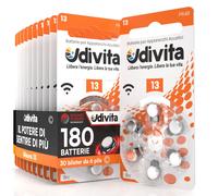180 Batterie Pile Udivita 13 Apparecchi Acustici PROTESI Acustiche udito PR48