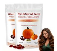 180 Capsule Olio Di Semi Di Zucca Per Capelli, 2026 Olio Semi di Zucca，2pc | Olio di Semi di Zucca Ricco Di Ingredienti Che Favoriscono La Crescita Dei Capelli, Ferma La Caduta Alla Radice