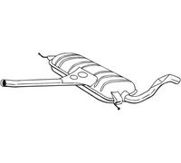 180 CV SILENZIATORE CENTRALE PER AUDI A6 4B2 2.5 TDI KW 132 CV 180