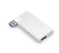180 Degree Rotation USB 3.0 HUB Super Speed External 4 Port USB Splitter Port Air Laptop PC Computer USB Hub (Color : White)