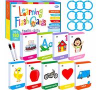 180 flashcard per l'apprendimento dei bambini, strumento educativo per bambini in età prescolare 11,4 x 7,6 cm