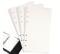 180 Fogli Di Fogli A6 Con Buchi Di Carta Di Ricarica 3 Confezioni Fogli A Quadretti Con Buchi Rinforzati, Loose-Leaf Paper Refill, Fogli con 6 Fori Per Raccoglitore Ad Anelli A6 Agende 17 cm X 9.5 Cm