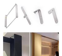 180 gradi Set di ferramenta per porte pieghevoli in acciaio inox | Kit completo "tutto in uno" con cerniera per porta a 180 gradi, funzionamento fluido e silenzioso, kit cerniera a perno