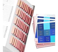 180 linguette per libri biblici, laminate, resistenti, per libri biblici, adesivi per diario, per studio, bibbia, uomini e donne, regalo (blu, rosa)