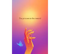 180 Page Lined Journal 6×9 - The Process Is the Reward Gradient Aesthetic Notebook with Hand Reaching Up and Butterfly Cover