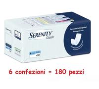 180 Pannolini Rettangolari Plus Serenity Strisce 6 Confezioni Da 30 Pezzi