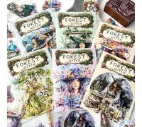 180 Pcs Journaling Kit Stickers for Forest Witch, Fiori Scrapbook Stickers for Scrapbooking, Junk Journaling, Bullet Journal, DIY Crafts, Painting