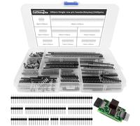 180 Pezzi 2.54mm Straight Single Row PCB, Board Maschio e Femmina Pin Header Socket Connector Strip, per Arduino Stackable Shield (4/6/8/10/12/16/20/40 pin)