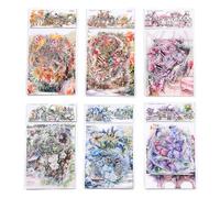 180 Pezzi Adesivi Scrapbooking Stickers, 90 Stili Giardino Stickers Scrapbooking, Trasparente Scrapbooking Kit per DIY, Agenda, Album Fotografici